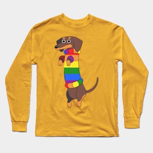 Dachshund Pride - Pride Flag Long Sleeve T-Shirt